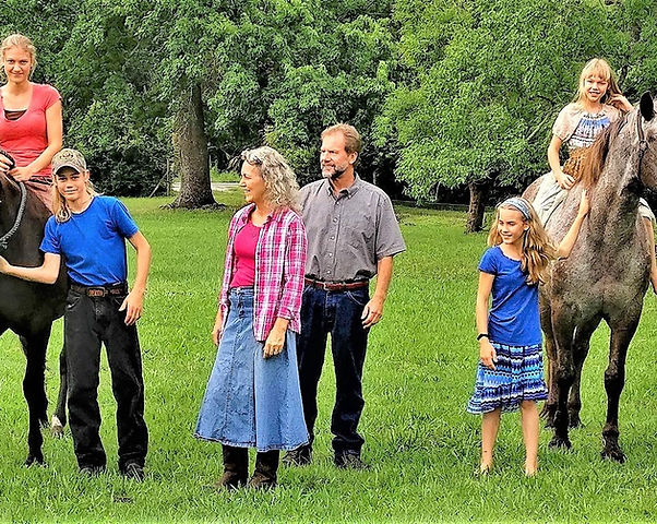Jeff Brower family on the farm. 